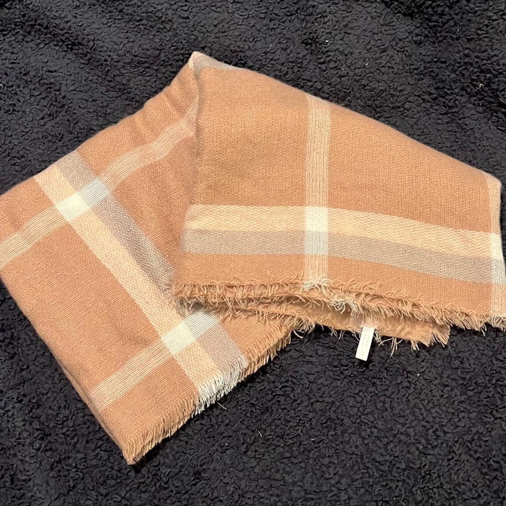 Pink plaid scarf